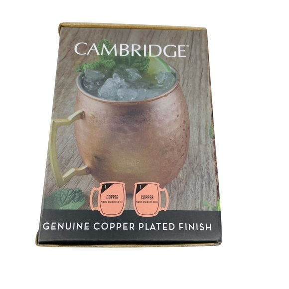 Cambridge Silversmiths 2 Pack of 20 Ounce Hammered Copper Moscow Mule Mugs - Picture 6 of 11